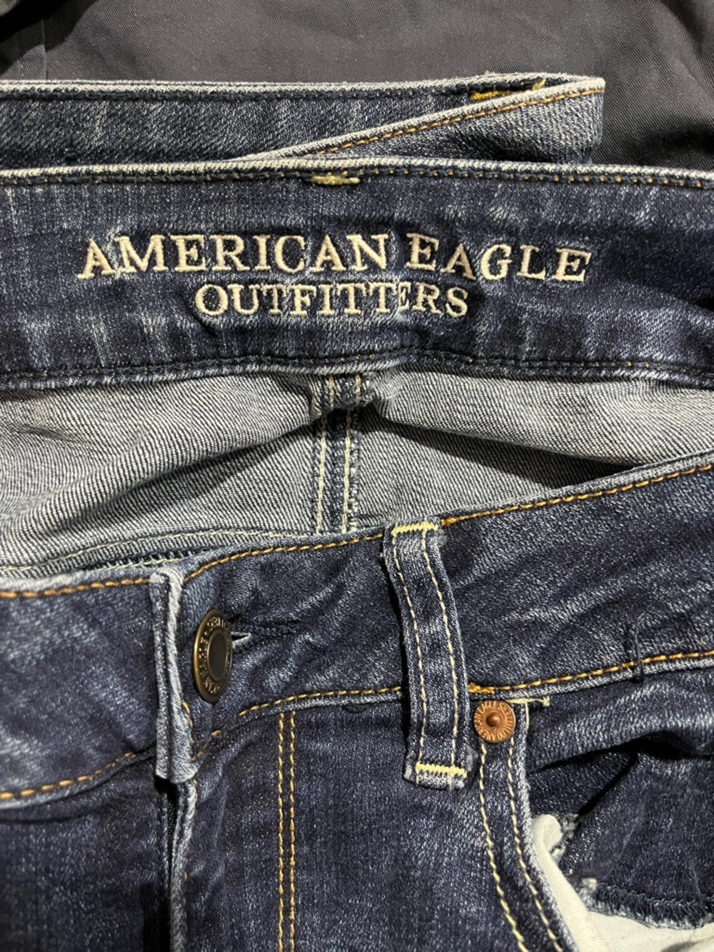 American Eagle Blue Straight Super Stretch Women's Jeans size 10 - Picture 6 of 10